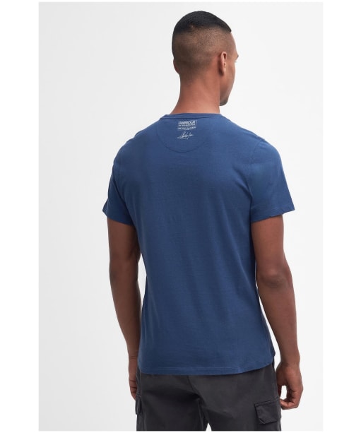Men's Barbour International Strike Cotton T-Shirt - Washed Cobalt