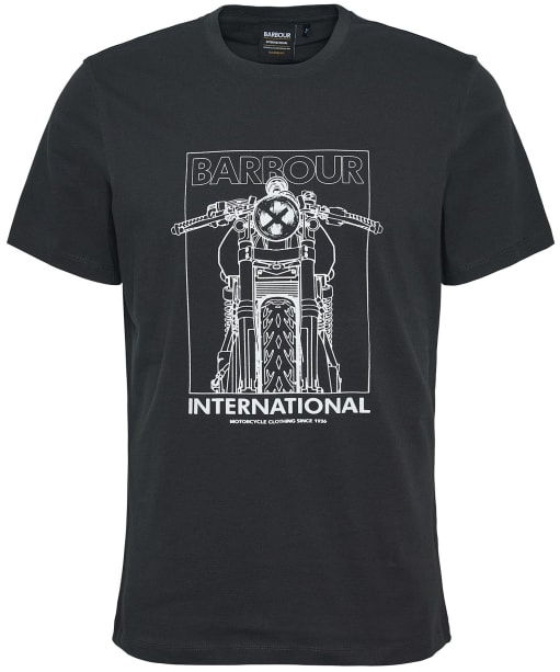 Men's Barbour International Brett Crew Neck Cotton T-Shirt - Forest River