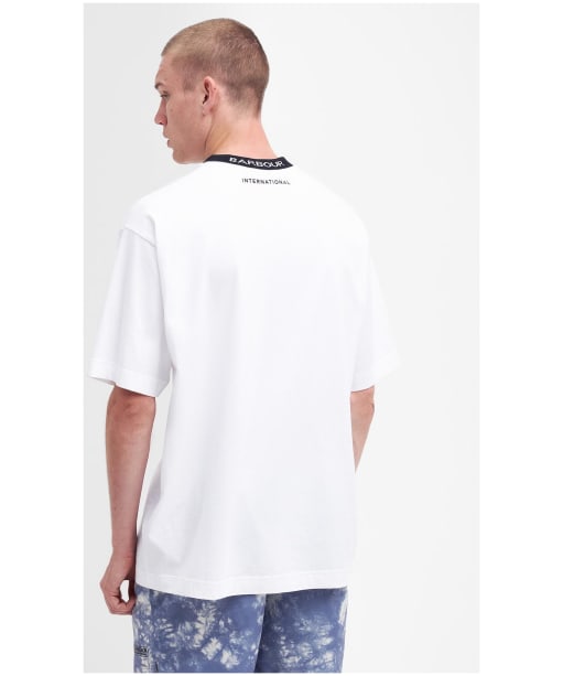 Men's Barbour International Stacked Oversized Short Sleeve T-Shirt - White