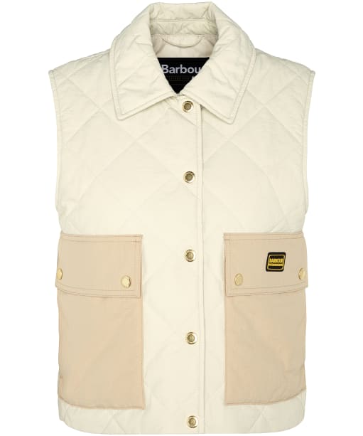 Women's Barbour International Mcrae Quilted Gilet - Stone / Beige