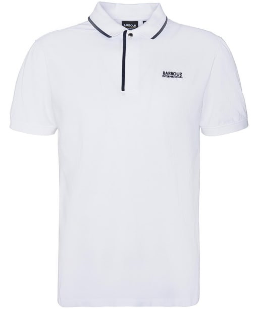 Men's Barbour International Daytona Tipped Polo Shirt - White