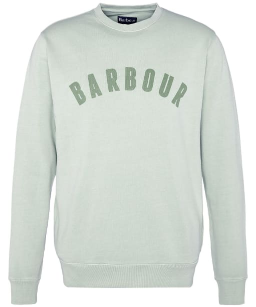 Men's Barbour Terra Dye Logo Crew Neck Sweatshirt - Sea Foam