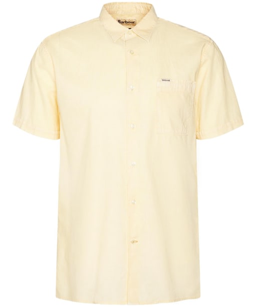 Men's Barbour Terra Dye Regular Short Sleeve Summer Shirt - Yellow Haze