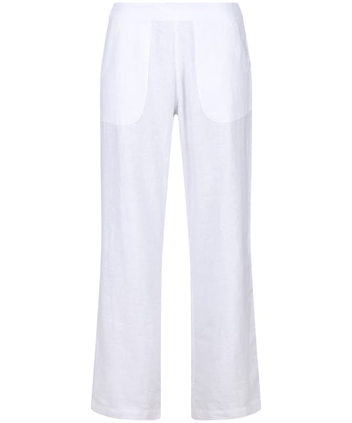 Women's Lily & Me Classic Linen Trousers - White