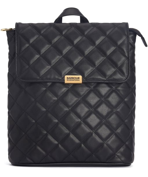 Women's Barbour International Quilted Hoxton Backpack - Black