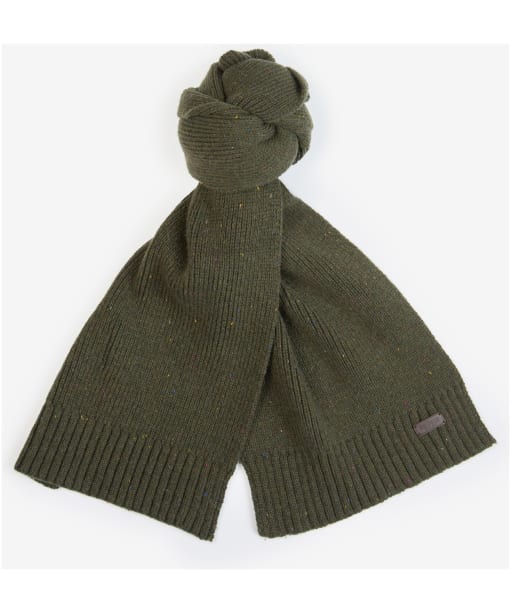 Men’s Barbour Carlton Fleck Beanie & Scarf Gift Set - Olive