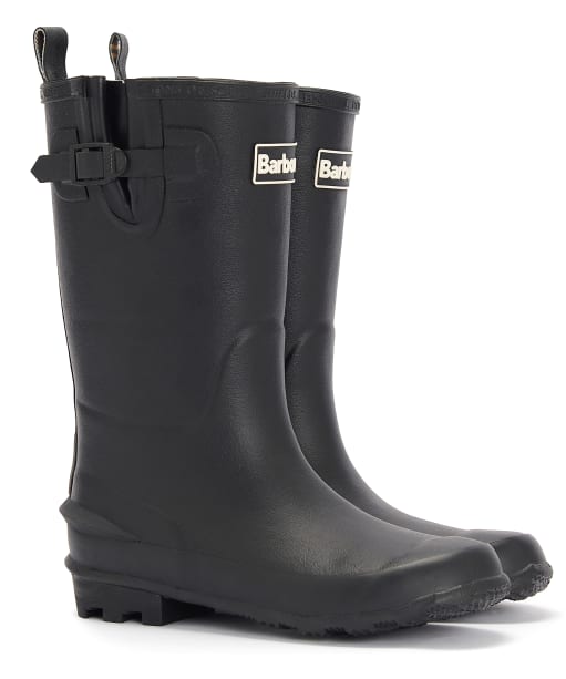 Black childrens wellies deals