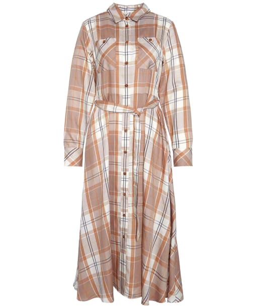 Marianne Dress - Winter White Smoke Tartan