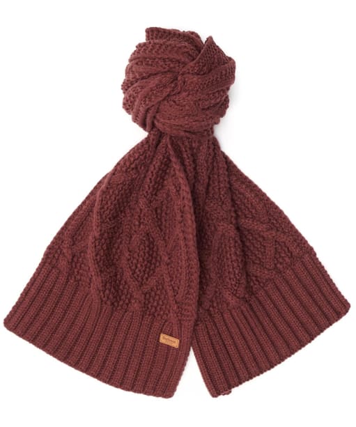 Women's Barbour Ridley Beanie And Scarf - Cabernet