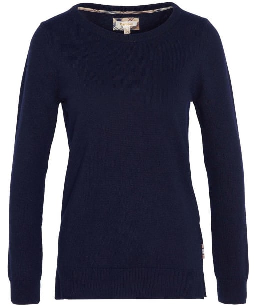 Women’s Barbour Pendle Crew Knit Sweater - NAVY/HESSIAN TAR