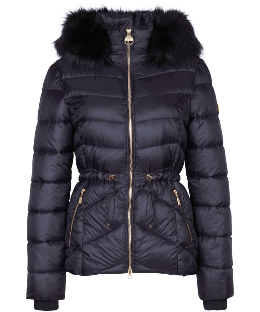 Women's Barbour International Island Quilted Jacket - Black