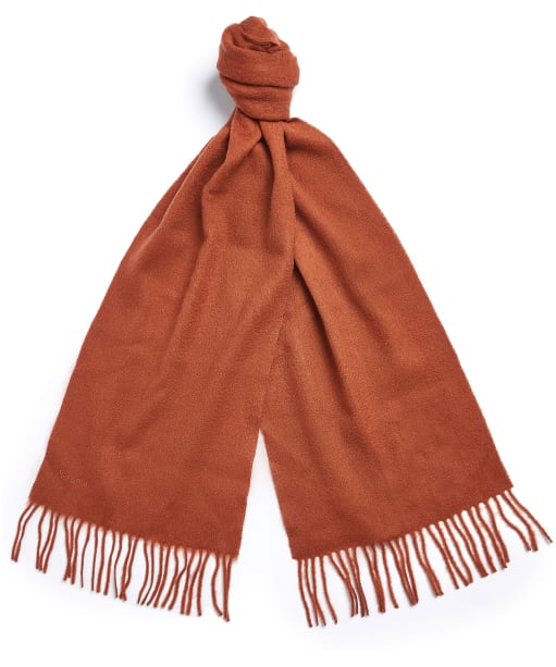 Women's Barbour Lambswool Woven Scarf - Warm Ginger