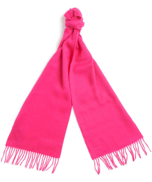 Women's Barbour Lambswool Woven Scarf - Pink Dahlia