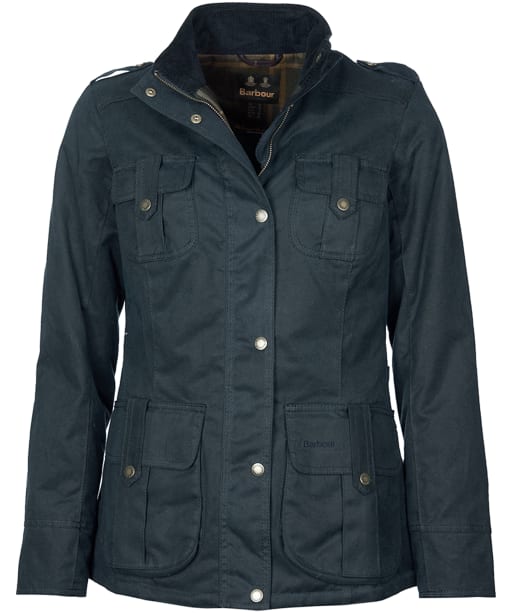 Women’s Barbour Winter Defence Waxed Jacket - Navy