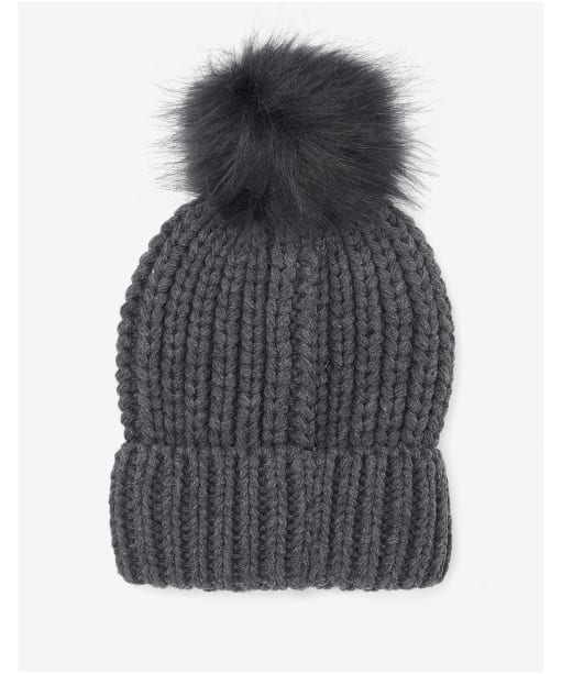 Women's Barbour Saltburn Bobble Hat - Charcoal