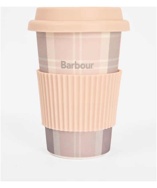 Women's Barbour Travel Mug And Beanie Set - Pink / Grey