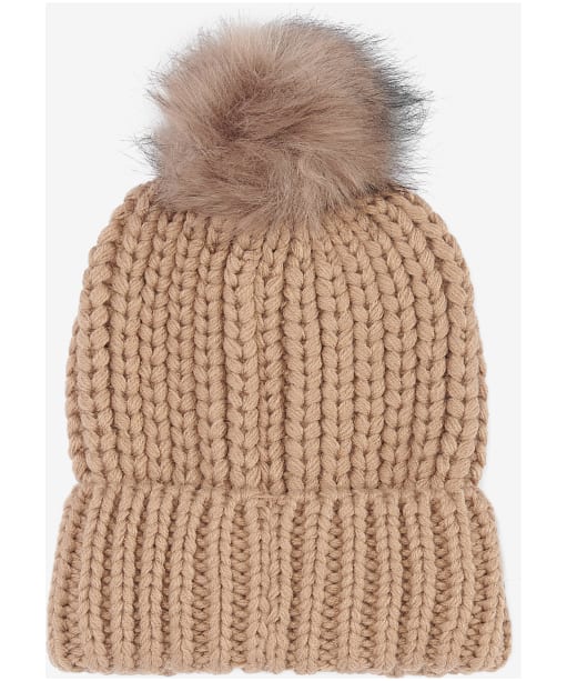 Women's Barbour Saltburn Bobble Hat - Mink