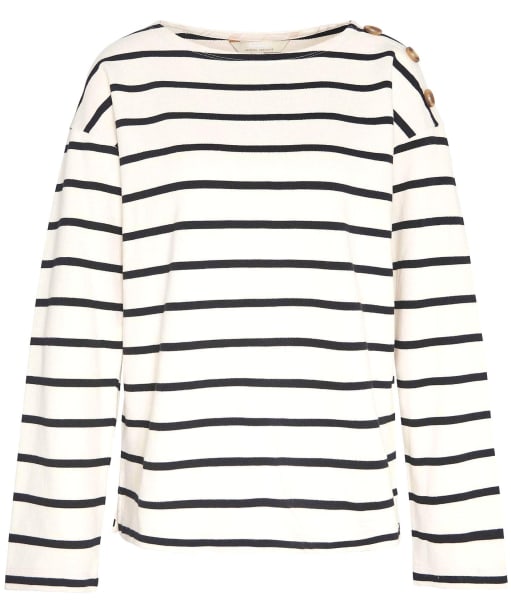 Women's Barbour Caroline Crew Neck Sweatshirt - EGGSHELL STRIPE