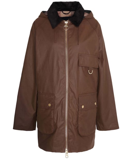 Women's Barbour Highclere Waxed Jacket - BARK/MUTED