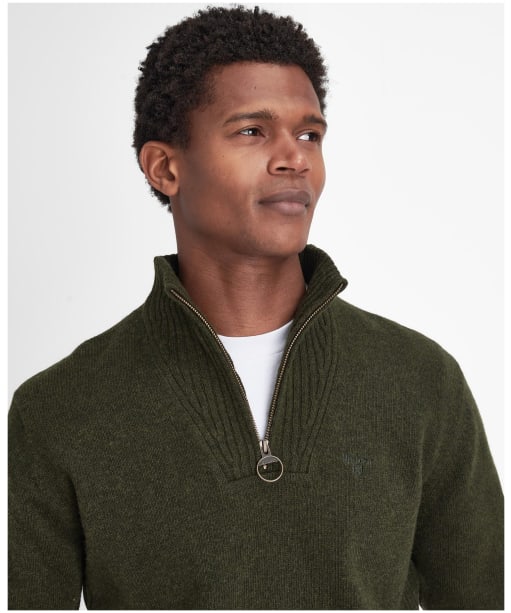 Men's Barbour Essential Wool Half Zip Sweater