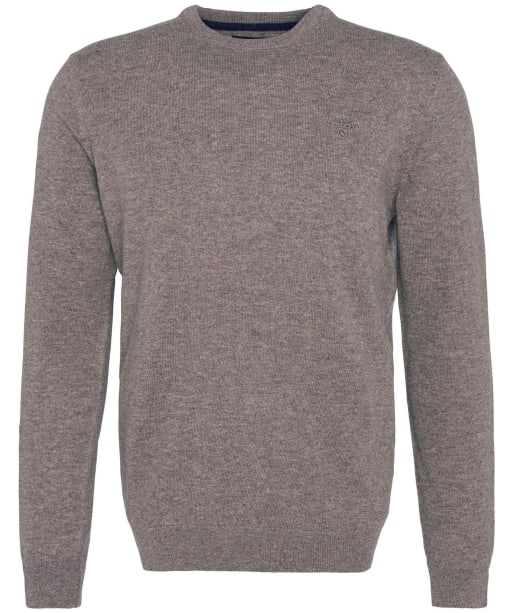 Men's Barbour Essential Lambswool Crew Neck Sweater - Dark Stone