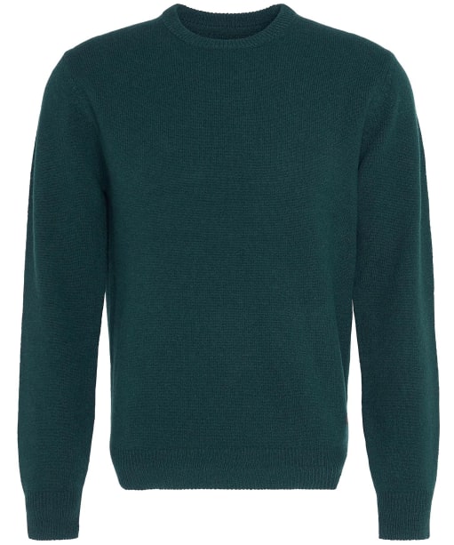 Men's Barbour Patch Crew Neck Lambswool Sweater - Evergreen