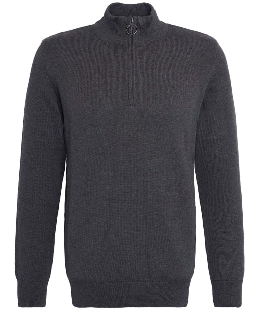 Men’s Barbour Cotton Half Zip Sweater - Charcoal