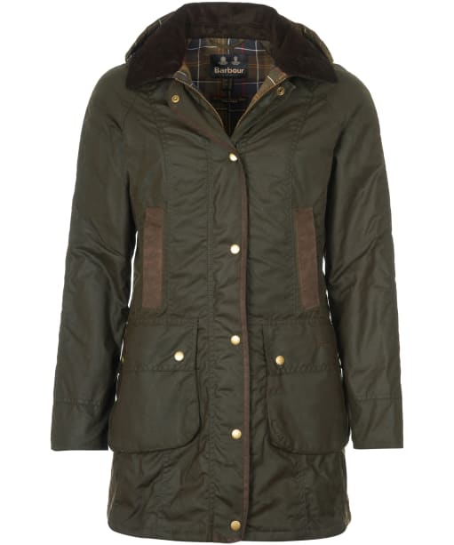 Women's Barbour Bower Waxed Jacket - Olive