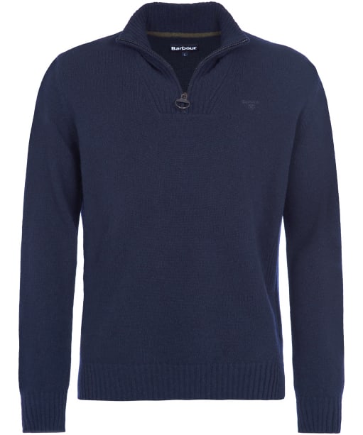 Men's Barbour Essential Wool Half Zip Sweater - Navy