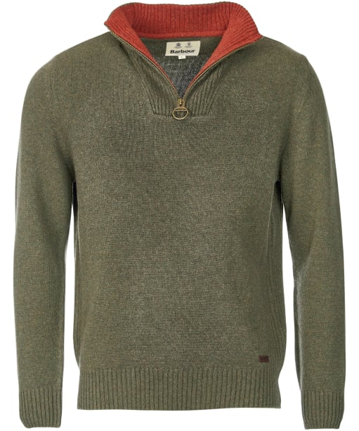 Men's Barbour Nelson Half Zip Sweater - Seaweed