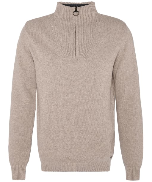 Men's Barbour Nelson Half Zip Sweater - Stone