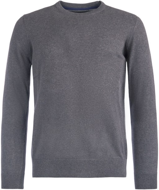 Men's Barbour Pima Cotton Crew Neck Sweater - Charcoal