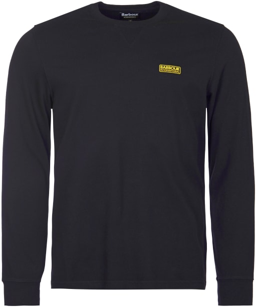 Men's Barbour International Long Sleeve Logo Tee - Black