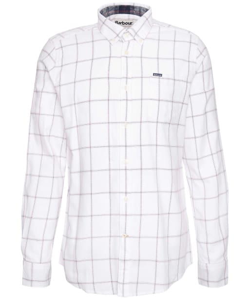 Men's Barbour Acorn Long Sleeve Tailored Fit Cotton Shirt - Whisper White