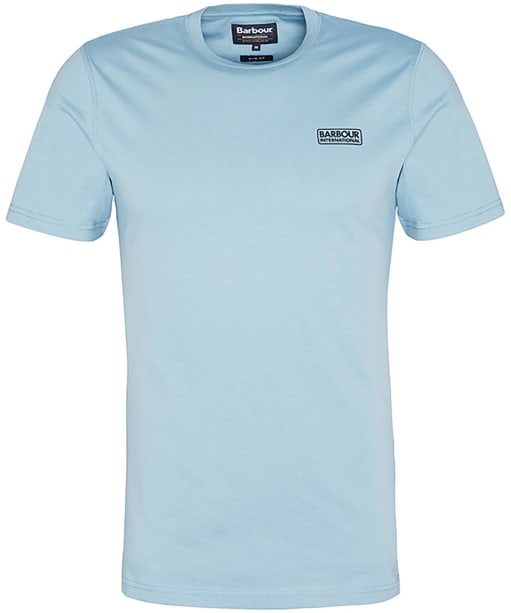 Men's Barbour International Small Logo Tee - Concrete Blue