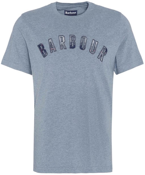 Men's Barbour Ancroft Tartan Cotton T-Shirt - Mid Grey Marl