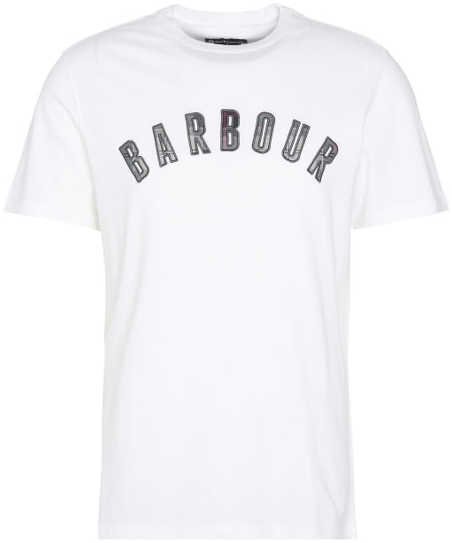 Men's Barbour Ancroft Tartan Cotton T-Shirt - White