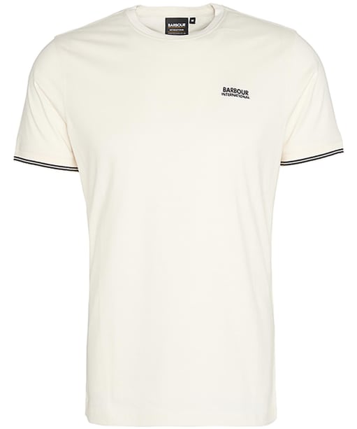 Men's Barbour International Philip Tipped Cuff Cotton T-Shirt - Whisper White