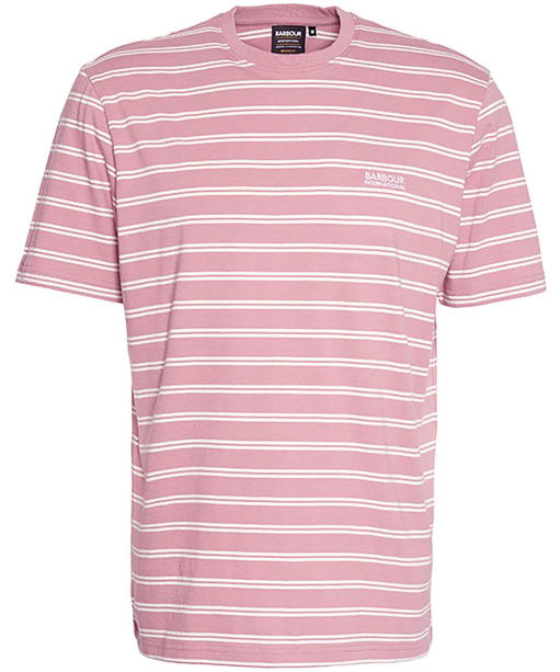 Men's Barbour International Bernie Stripe Cotton T-Shirt - Granite Pink