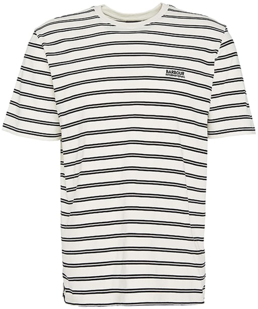 Men's Barbour International Bernie Stripe Cotton T-Shirt - Whisper White