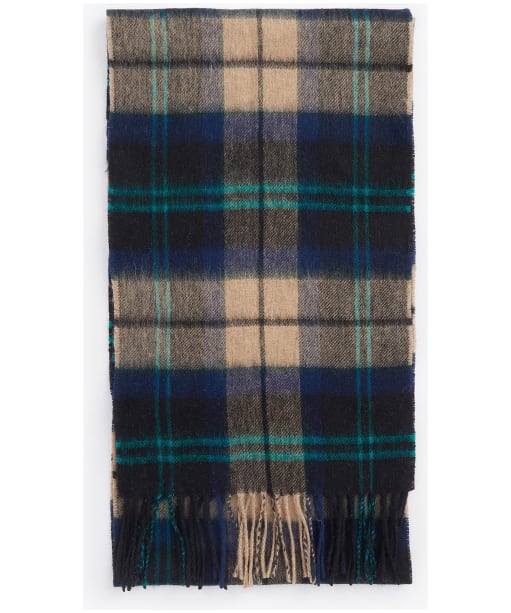 Barbour Tartan Cashmere Wool Mix Scarf - Green Loch