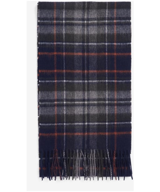 Barbour New Check Tartan Scarf - Navy / Dark Ginger