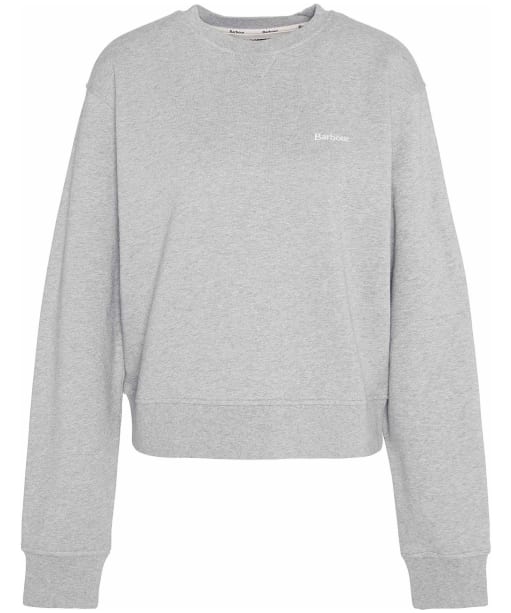 Women's Barbour Bede Oversized Crew Sweatshirt - Light Grey Marl