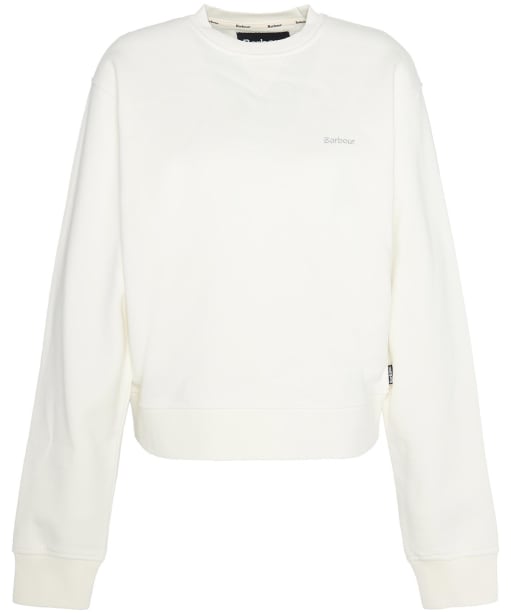 Women's Barbour Bede Oversized Crew Sweatshirt - Whisper White