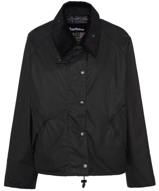 Women's Barbour Womens Transport Waxed Jacket - Black / Modern Tartan