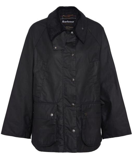 Women's Barbour Womens Bedale Waxed Jacket - Black / Modern Tartan