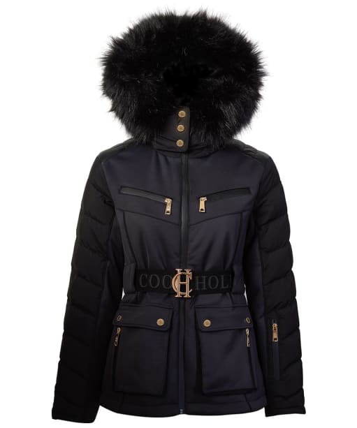 Ski jacket with fur collar best sale