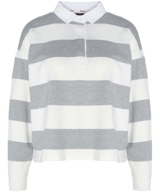 Women's Barbour Marsden Oversized Rugby Top - Whisper White Stripe