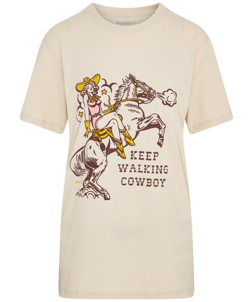 Women's Ariat Keep Walkin' Cowboy T-Shirt - Natural