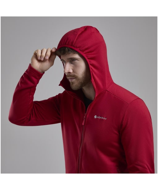 Men's Montane Protium Hooded Fleece Jacket - Acer Red